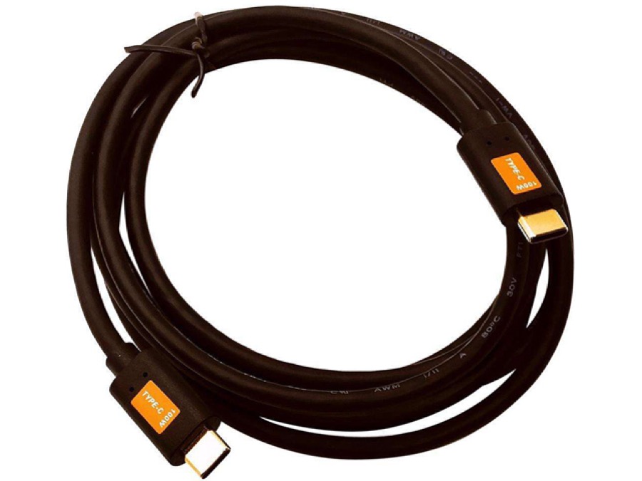 Nippon Labs 20USBCGEN2-10MM-G 10ft USB Type C 3.1 (G2) Male to USB-C Male 100W Cable 10Gbps with Built-in E-Marker - Black
